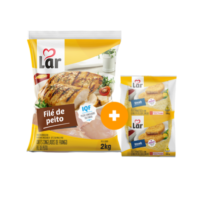 Kit Lar (Filé de peito + Steak 10 unid)